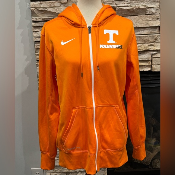 Nike Tennessee Volunteers Orange Full Zip Therma Fit Hoodie Jacket - Picture 2 of 10